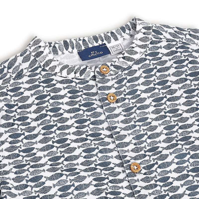 Boys Natural Printed Long Sleeve Shirt image number 2